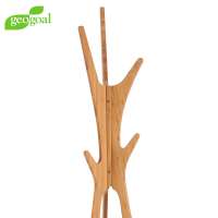 Freestanding Bamboo Hat and Coat Stand Clothes Hanger