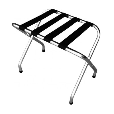 Chrome luggage rack without backrest Silver metal bracket