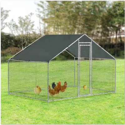 Outdoor Farm Large Steel Poultry Hen  cages for chickens and Poultly Dog Rabbit  with cover run walk in coop