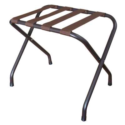 Brown Foldable Hotel Luggage Rack without backrest