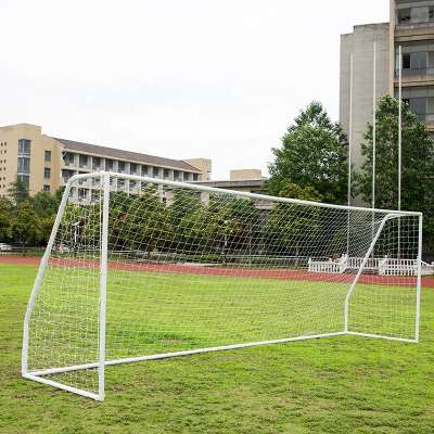 7x21' Zinc Iron Football Goal with PE Knotted Nets